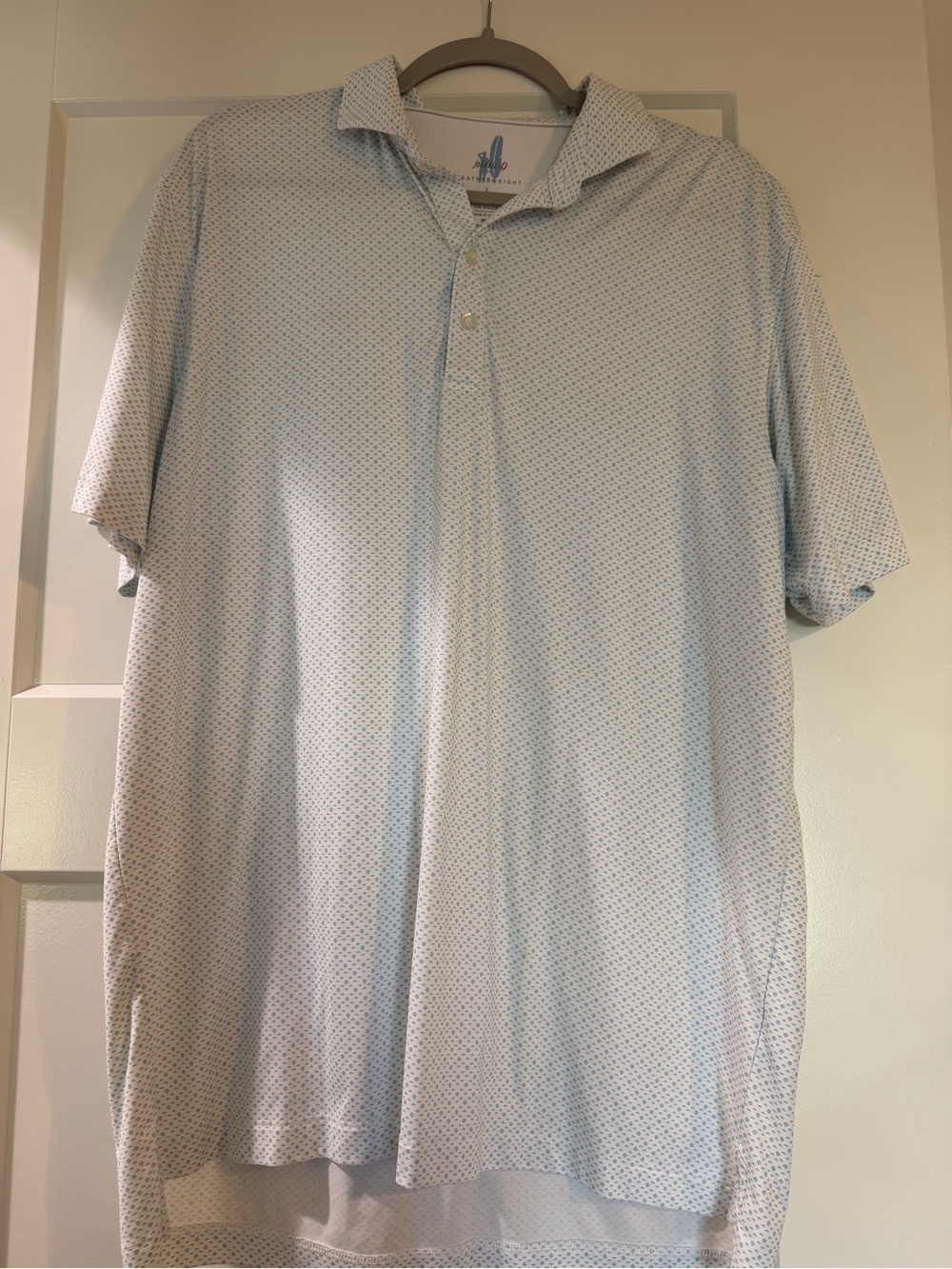 johnnie-O Light Blue Micro Dot Polo